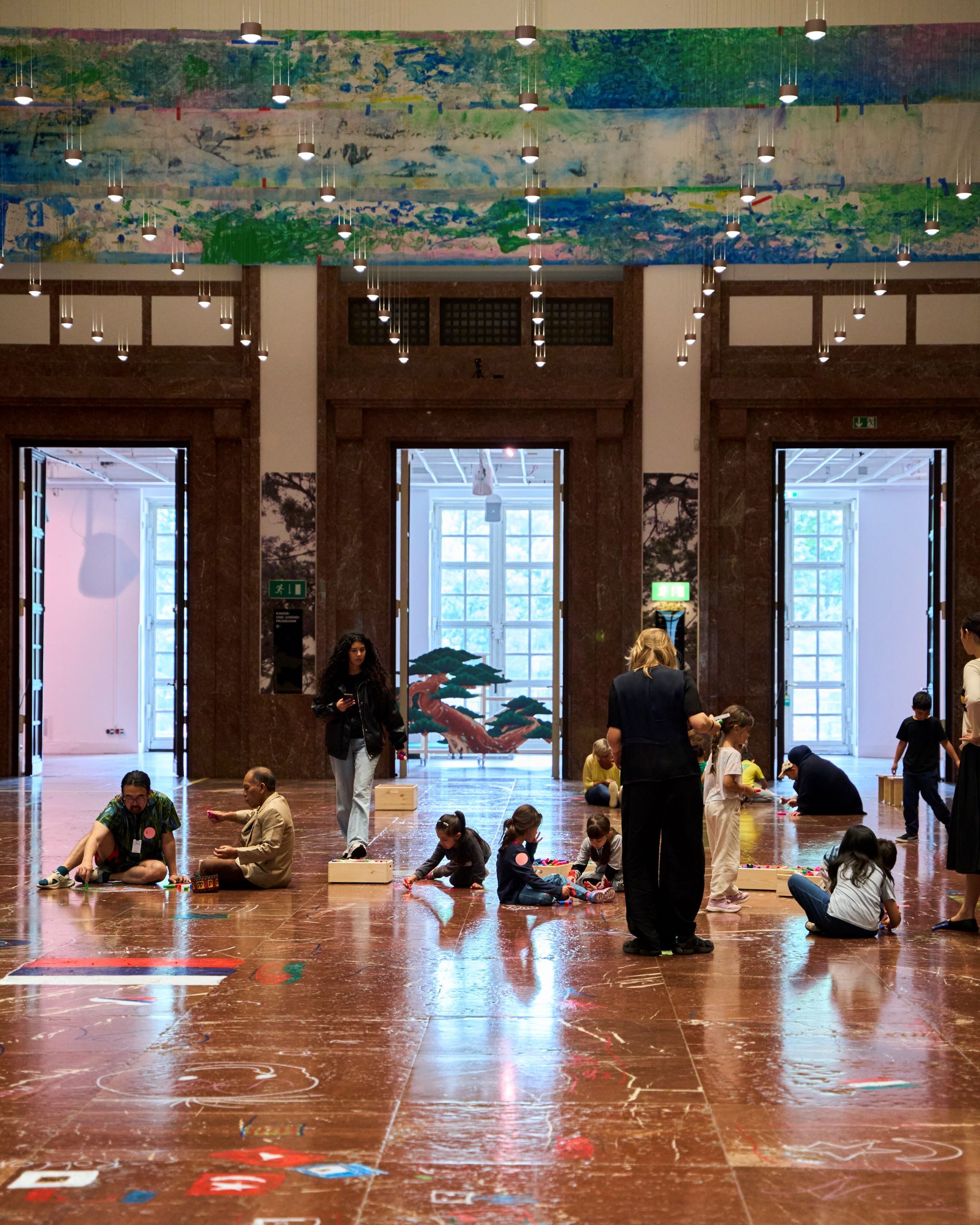 „Ei Arakawa-Nash. Mega Please Draw Freely“, exhibition view Haus der Kunst, 2025. Photo: Milena Wojhan.