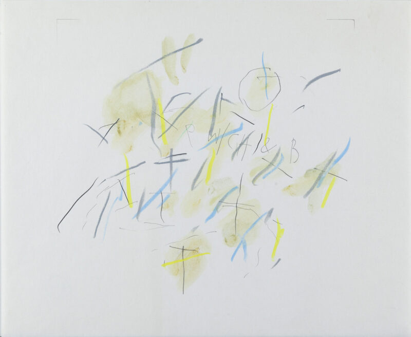 Barbara Wojirsch, Untitled, sketch for the Cover ECM 1271 35,7 x 43,7 cm, crayon on paper