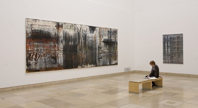 Gerhard Richter, Sankt Gallen, 1989, University Sankt Gallen; Abstraktes Bild [Abstract Painting], 1992, Kunstmuseum Winterthur. Loan from a private collection; installation view Gerhard Richter – Abstract Paintings, Haus der Kunst, 2009, photo Wilfried Petzi