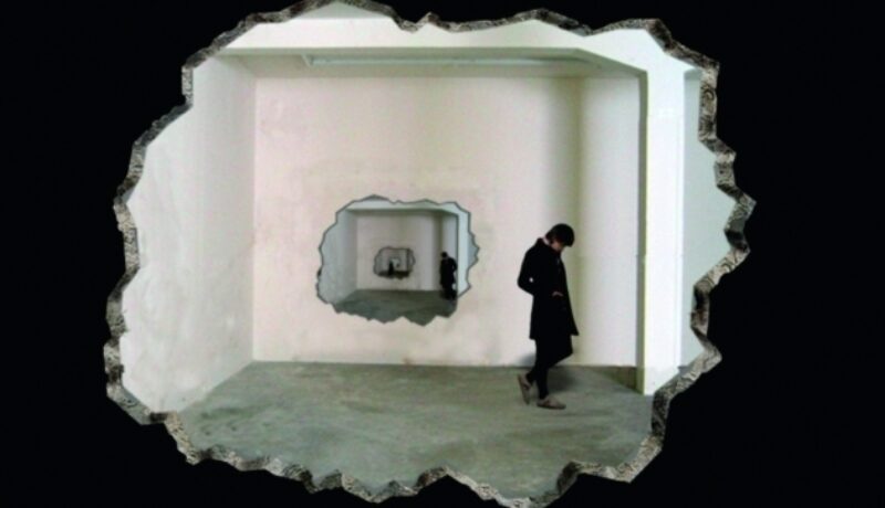 Zilla Leutenegger: Der unendliche Raum [the infinite room], 2006, 1- channel video projection (color, no sound), Courtesy Sammlung Goetz, Medienkunst, Munich