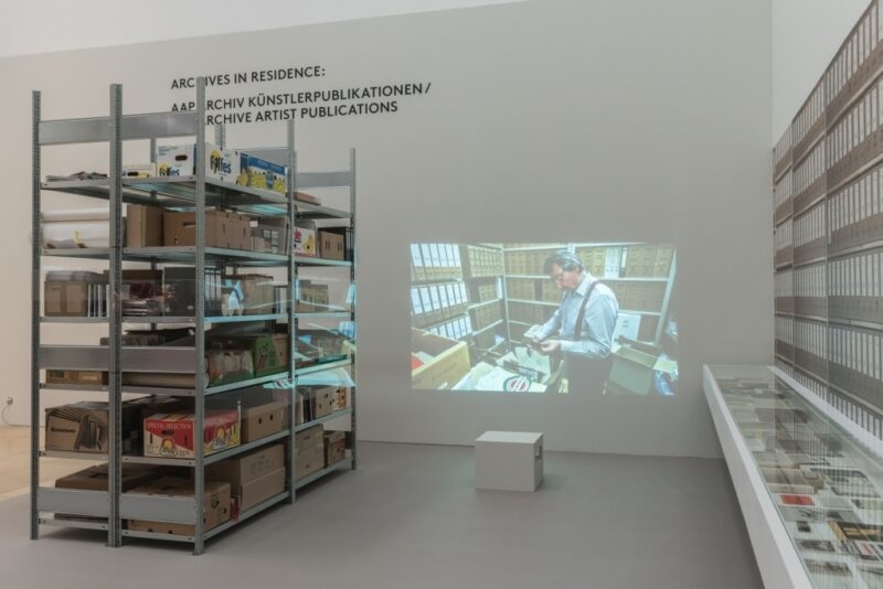 Archiv Galerie 2018/19. Archives in Residence: AAP Archiv Künstlerpublikationen / Installationsansicht, Photo: Maximilian  Geuter
