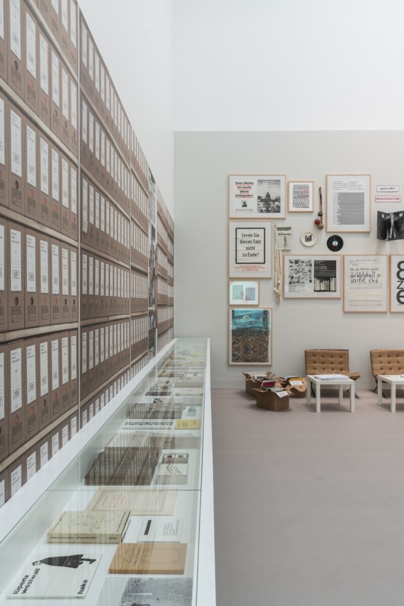 Archiv Galerie 2018/19. Archives in Residence: AAP Archive Artist Publications, / Installation view, Photo: Maximilian Geuter