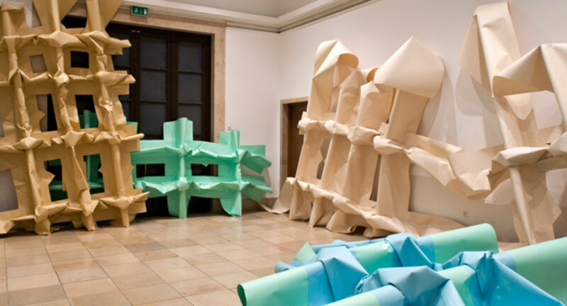 Sculptural Acts, installation view, Haus der Kunst, 2011, Michael Beutler, The Garden, 2011, Courtesy of the artist, Galerie Bärbel Grässlin, Frankfurt am Main, and Galerie Christian Nagel, Berlin, photo Wilfried Petzi