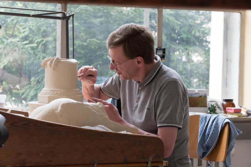 Günter Löscher, head of the molding workshop, Porzellan Manufaktur Nymphenburg Photo: Markus Draeger