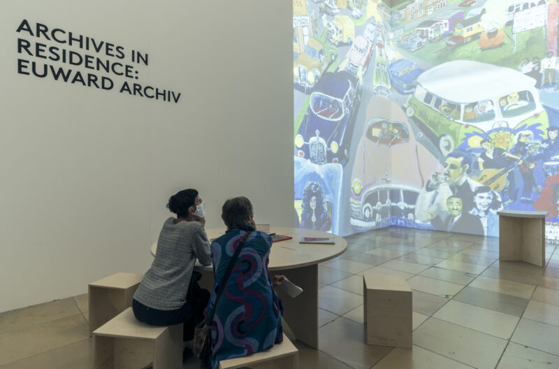 Archiv Galerie 2020/21: Archives in Residence – euward Archiv © euward Archiv, Atelier Augustinum, Installationsansicht Haus der Kunst, 2020, Foto: Maximilian Geuter