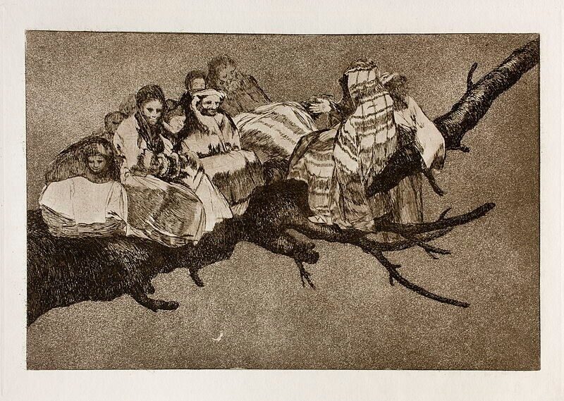 Francisco de Goya, Disparate ridiculo (Lächerliche Torheit), Radierung, entstanden um 1820, Staatsgalerie Stuttgart, Graphische Sammlung, Foto: © Staatsgalerie Stuttgart