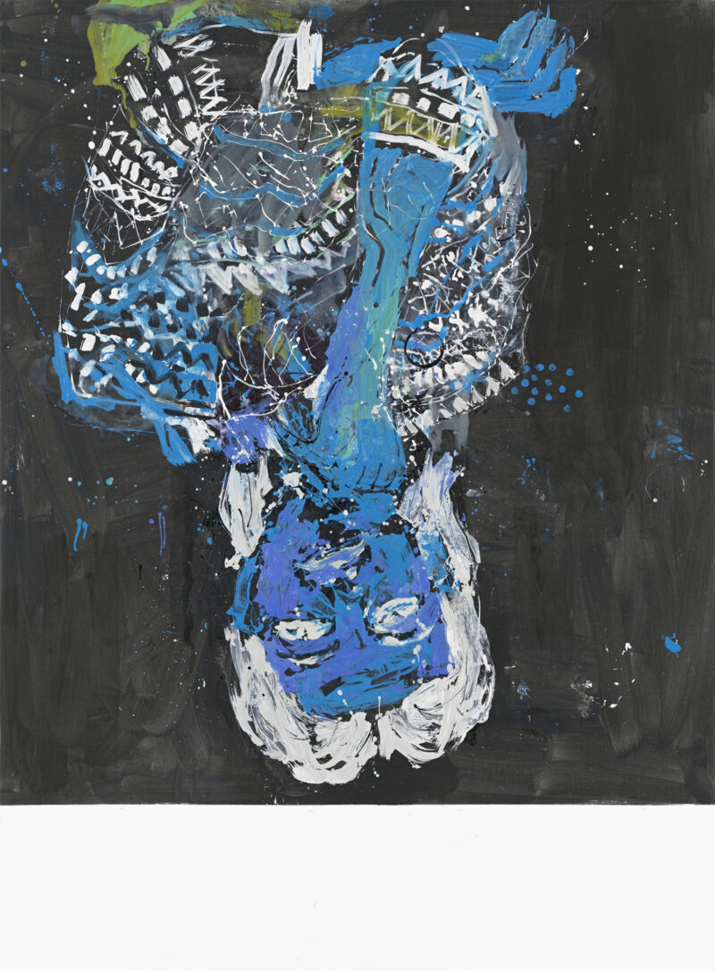 Georg Baselitz: Elke negativ blau, 2012 Oil on canvas. Hélène Nguyen-Ban © Georg Baselitz, 2014 Photo: Jochen Littkemann