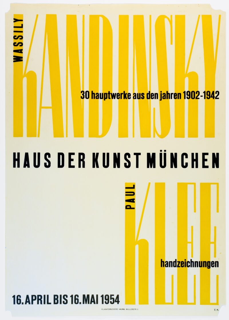 Ausstellungsplakat 1954 © Haus der Kunst, Historisches Archiv
