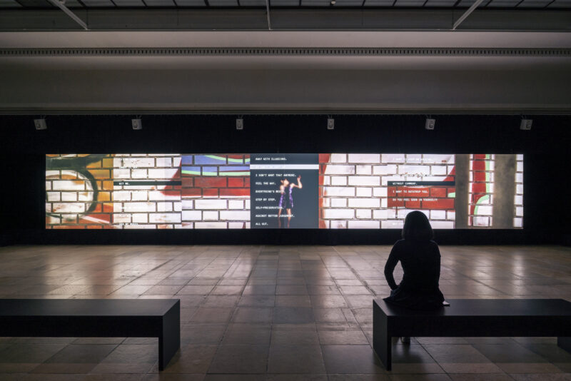 Dumb Type. “MEMORANDUM OR VOYAGE”. Installation view. Haus der Kunst 2022. Photo: Maximilian Geuter