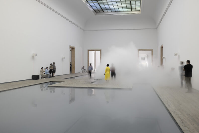 Fujiko Nakaya. Nebel Leben. Installationsanischt. Haus der Kunst. 2022. Foto: Andrea Rossetti