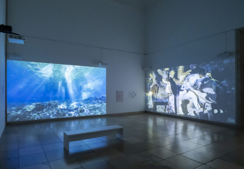 Joan Jonas, „Moving Off The Land II“, Installationsansicht, Haus der Kunst, 2022. VG Bild-Kunst, Bonn 2022. Foto: Maximilian Geuter