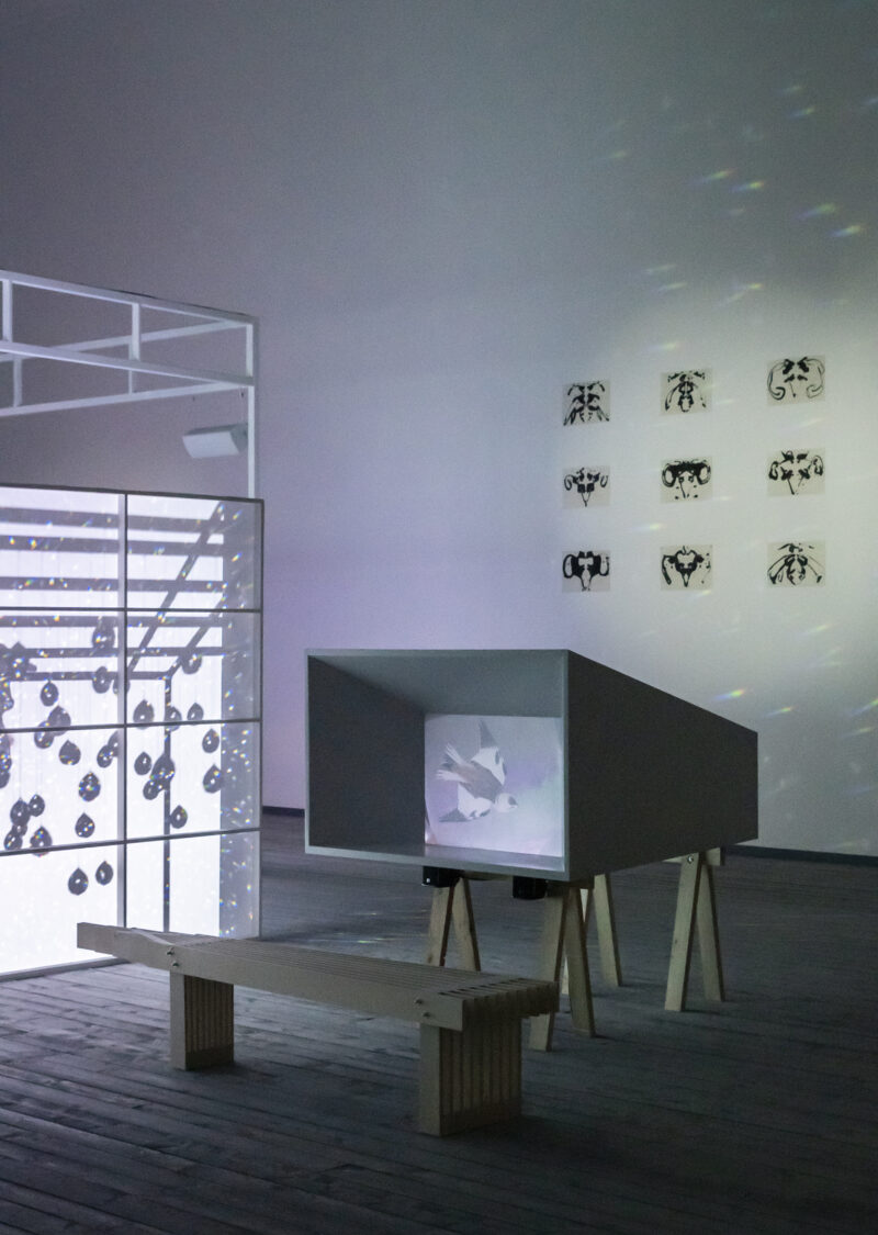 Joan Jonas, “My New Theater”, Installation view Haus der Kunst 2022, Photo: Maximilian Geuter