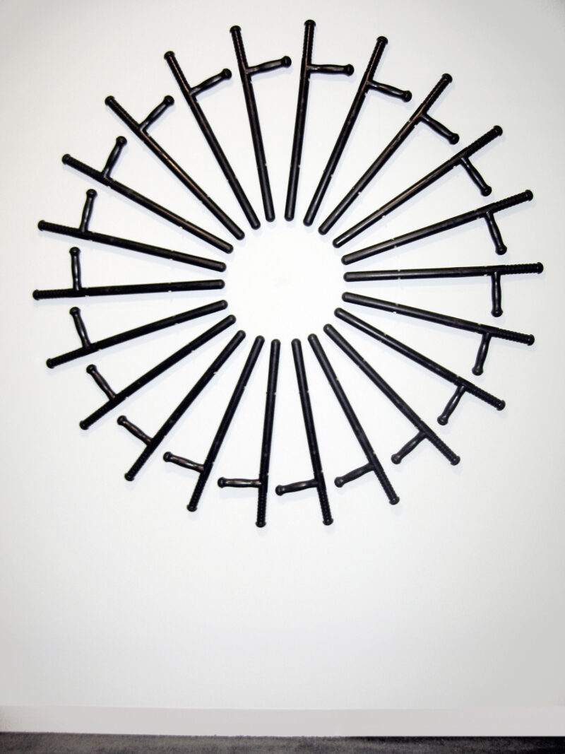 Kendell Geers TW (Circle), 1994 Police Batons Courtesy the artist