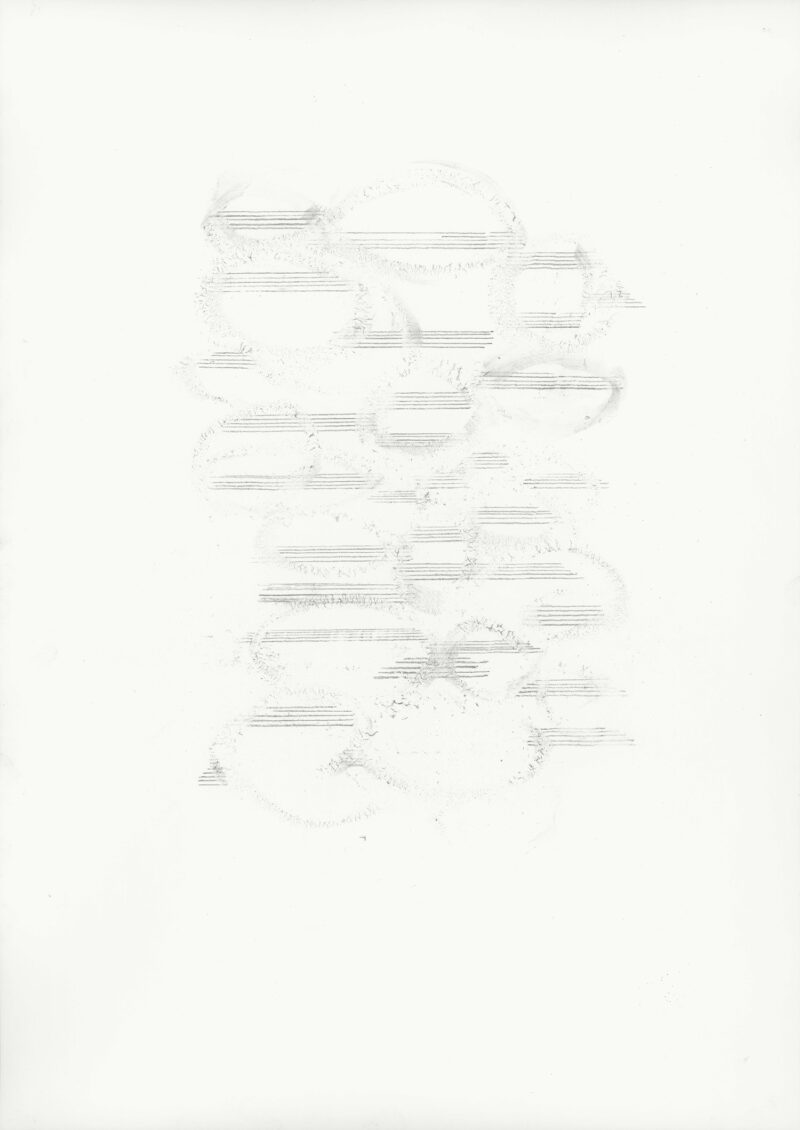 Anri Sala Aus der Serie: Manifestations of motion and affect, 2014. Bleistift und Radiergummi auf Papier, 42 x 29.7 cm © Anri Sala