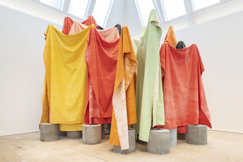 Phyllida Barlow, untitled: canvasracks; 2018-2019, Installation view, cul-de-sac, Royal Academy of Arts, London, 2019 © Phyllida Barlow, Courtesy the artist and Hauser & Wirth, Courtesy Cross Steele Collection, Photo: Damian Griffiths