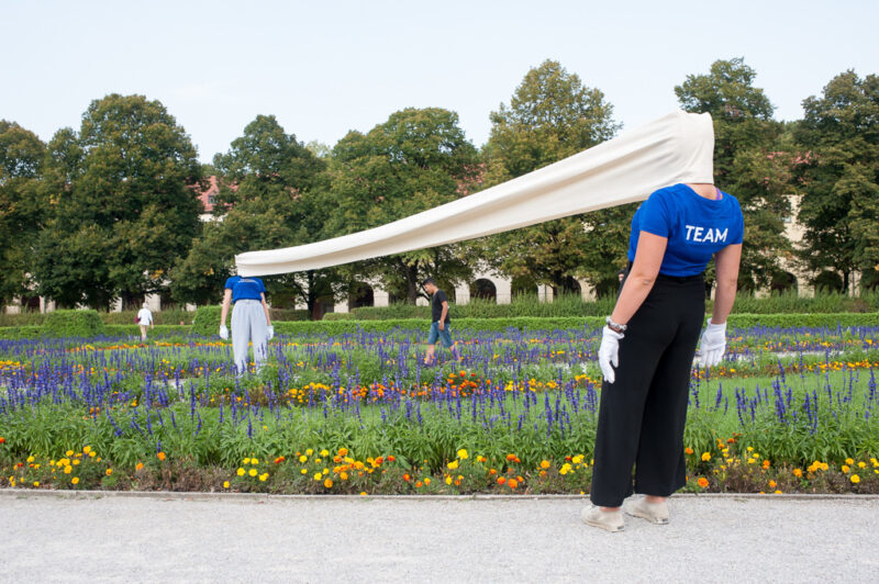 Aktivierung aus Erster Werksatz, 1963-1969, Franz Erhard Walther. Shifting Perspectives, München  2020, Foto: Julia Krüger © VG Bild-Kunst, Bonn 2020