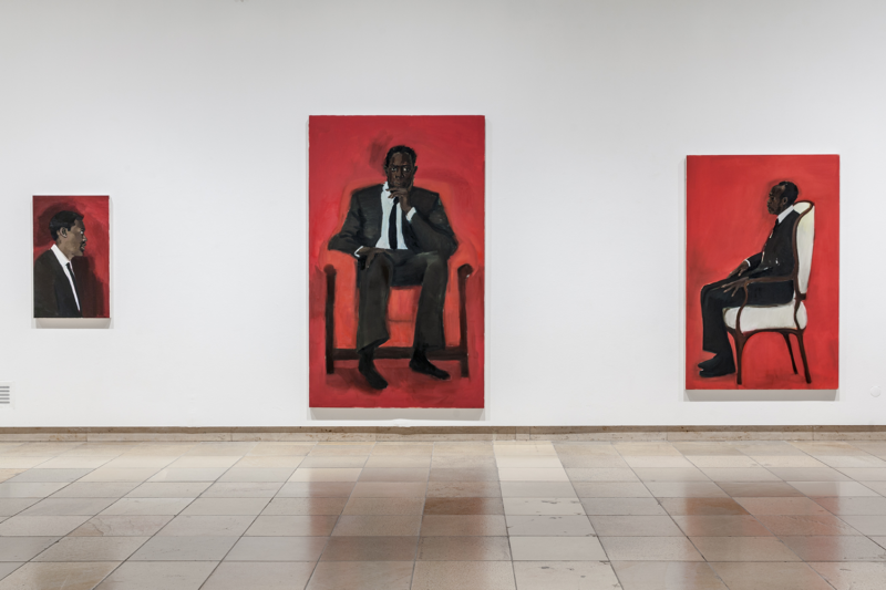 Lynette Yiadom-Boakye: The Much-mooted Mischief Of Men, 2015 Installationsansicht Haus der Kunst. Foto: Maximilian Geuter