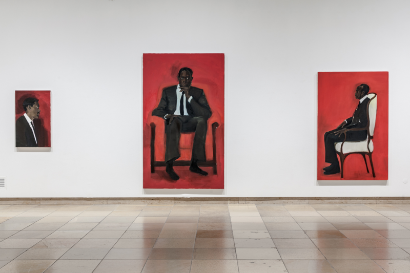 Lynette Yiadom-Boakye: The Much-mooted Mischief Of Men, 2015. Installation view Haus der Kunst. Photo: Maximilian Geuter