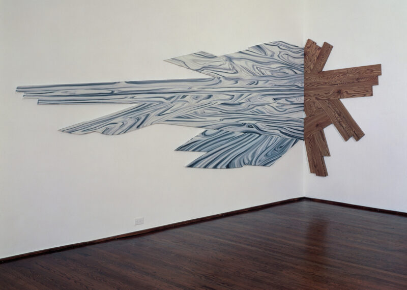 Richard Artschwager Journal II, 1991 Formica und Acryl auf Holz (zwei Teile), 142.2 x 436.9 cm links, 203.2 x 129.5 cm rechts: Chazen Museum of Art, University of Wisconsin-Madison, Elvehjem Museum of Art General, Juli Plant Grainger, Walter J. and Cecille Hunt, John S. Lord, Cyril W. Nave, F.J. Sensenbrenner, and Earl O. Vits Endowment Funds Ankauf, 1991.135a-d © VG Bild-Kunst, Bonn 2013