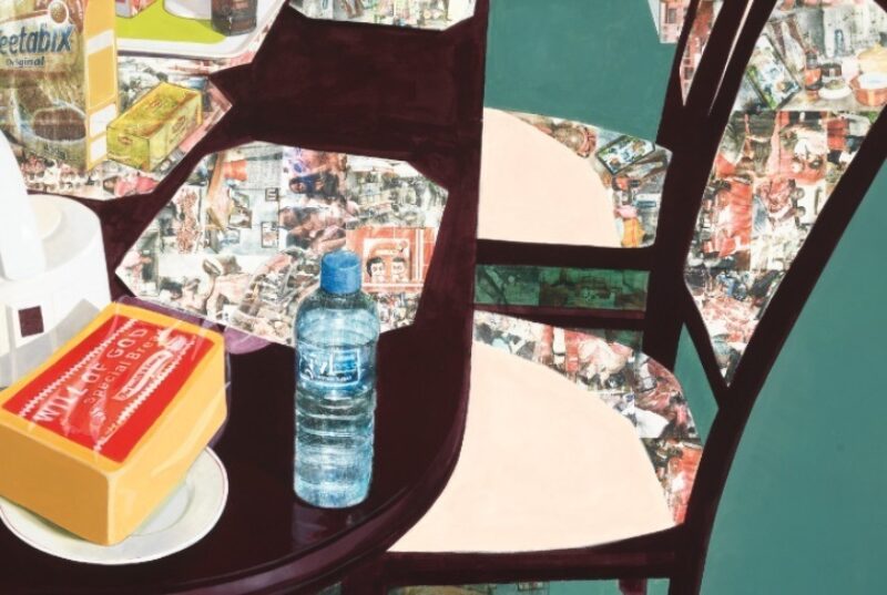 Njideka Akunyili Crosby, Teatime In New Haven, 2016, Detail, Photo: Connolly Weber Photography