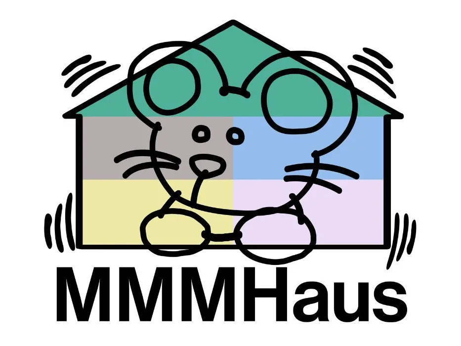Eine Grafik von einem Haus und einer Maus. Darunter befindet sich der Schriftzug: "MMMHaus".