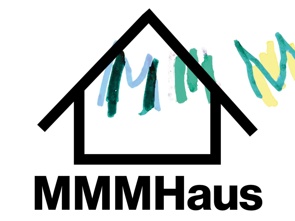 Ein gezeichnetes Haus mit bunten Farben.